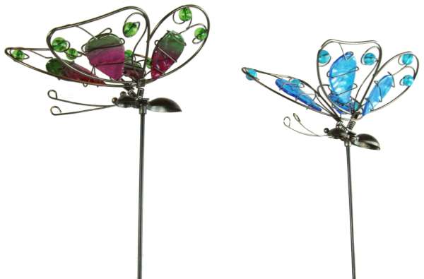 Traumhafte Gartenstecker Schmetterling - Set 4 tlg.